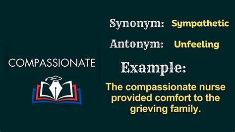 antonyms for compassionate|COMPASSIONATE Definition & Meaning .